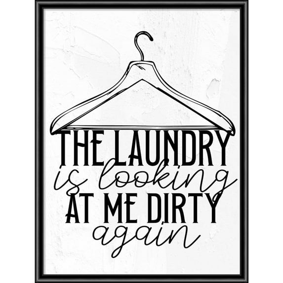 Great Art Now Dirty Laundry BW by Kimberly Allen, Framed Wall Art, 9.25W x 12.25H