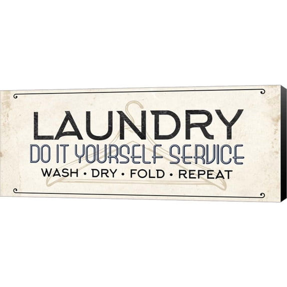 Great Art Now Do It Yourself Laundry by Kimberly Allen, Canvas Wall Art, 20W x 8.5H