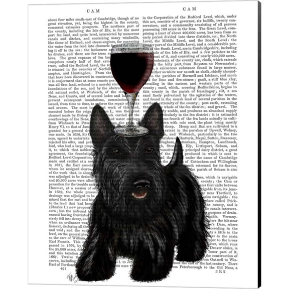Dog Au Vin, Scottish Terrier by Fab Funky, Canvas Wall Art, 16W x 20H
