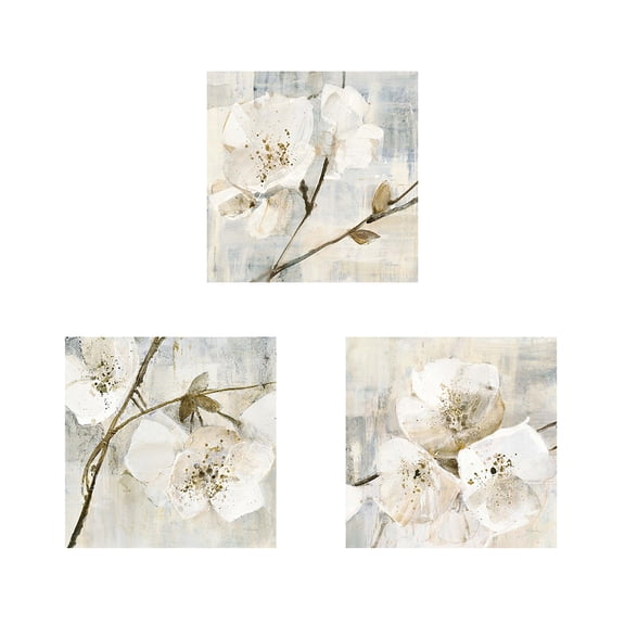 Great Art Now Elegance Greige by Albena Hristova 3 Piece Print Art Set Each 12W x 12H