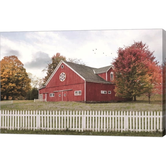 Great Art Now Fall Barn by Lori Deiter, Canvas Wall Art, 30W x 20H