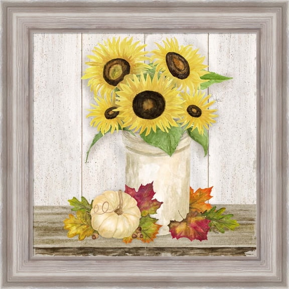 Great Art Now Fall Sunflowers III by Tara Reed, Framed Wall Art, 20W x 20H