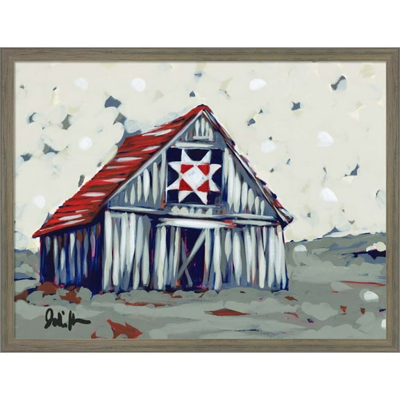 Great Art Now Farm Pop Barn II-Quilt by Jodi Augustine, Framed Wall Art, 21W x 16H