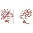 thumbnail image 1 of Great Art Now Flora Chinoiserie Pink by Emily Adams 2 Piece Canvas Art Set Each 12"W x 15"H, 1 of 3