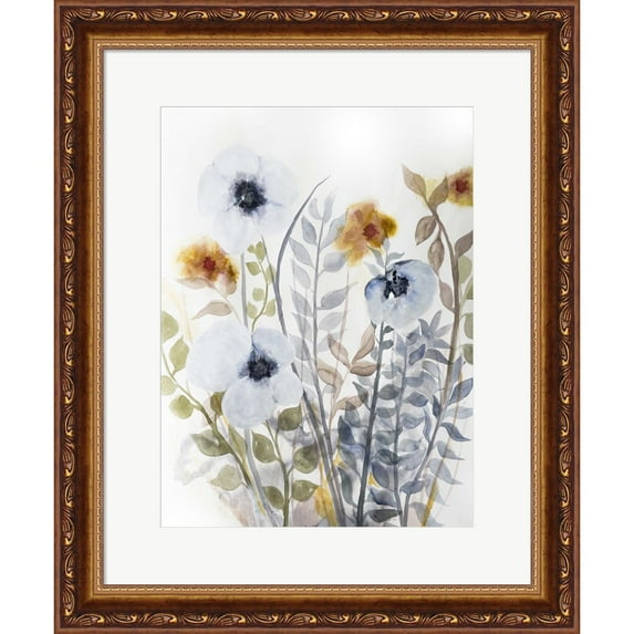 Great Art Now Floral Embrace 1 by Doris Charest, Framed Wall Art, 14.75W x 17.75H