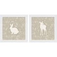 thumbnail image 1 of Great Art Now Floral Rabbit & Deer by Lady Louise Designs, 2 Piece Framed Art Set Each 14"W x 14H, 1 of 3