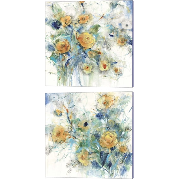 Great Art Now Flower Study by Timothy O'Toole 2 Piece Canvas Art Set Each 14W x 14H