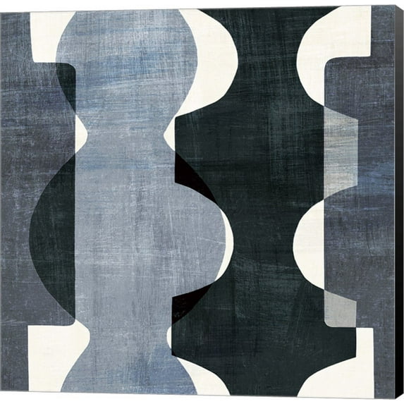 Great Art Now Geometric Deco I BW by Wild Apple Portfolio Canvas Wall Art
