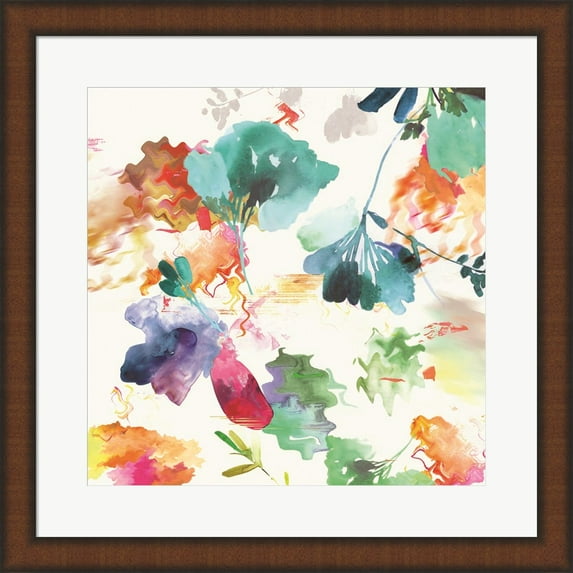 Great Art Now Glitchy Floral I by Posters International Studio Framed Wall Art 20"W x 20"H