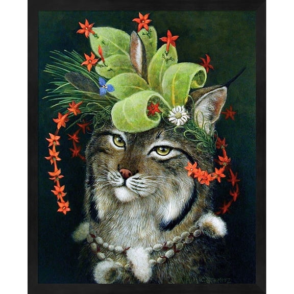 Great Art Now Glorious Forest Hat by Carolyn Schmitz, Framed Wall Art, 17.25W x 21.25H