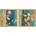 thumbnail image 1 of Great Art Now Golden Blue by Patricia Pinto, 2 Piece Framed Art Set Each 13"W x 13"H, 1 of 3