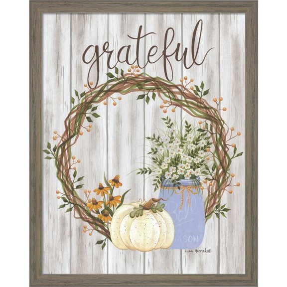 Great Art Now Grateful by Lisa Kennedy, Framed Wall Art, 13W x 16.5H