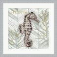 thumbnail image 1 of Great Art Now Gray Gold Chevron Seahorse by Tre Sorelle Studios, Framed Wall Art, 19.5W x 19.5H, 1 of 3