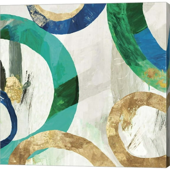 Great Art Now Green Rings I by Tom Reeves Canvas Wall Art