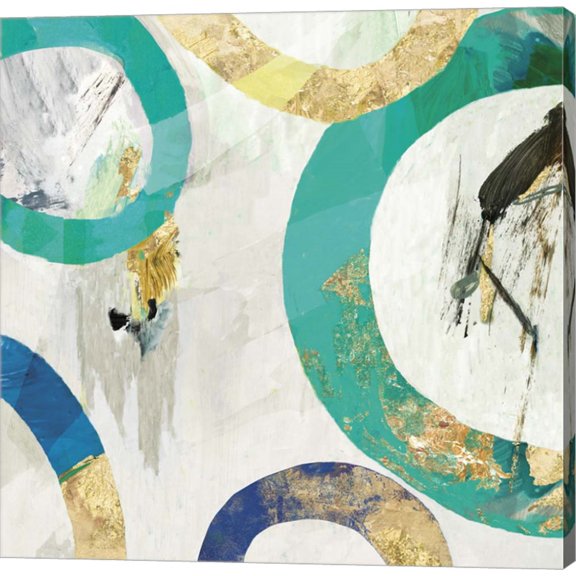 Great Art Now Green Rings II by Tom Reeves Canvas Wall Art