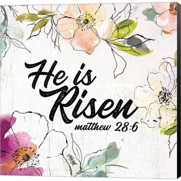 Great Art Now He is Risen by Valerie Wieners, Canvas Wall Art, 12W x 12H