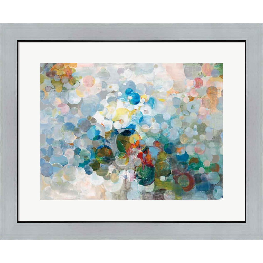 In The Loop Abstract Framed Art with Silver Frame