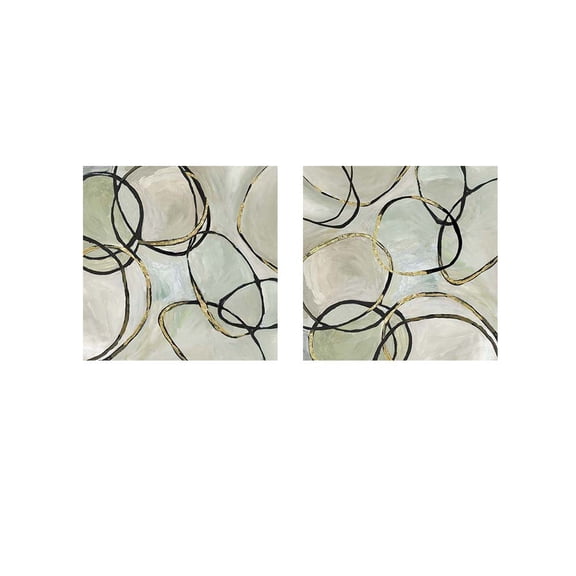 Great Art Now Infinity Rings by Tom Reeves 2 Piece Print Art Set Each 12W x 12H