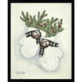 thumbnail image 1 of Great Art Now Jingle Bell Mittens by Sara Baker, Framed Wall Art, 17.5W x 21.5H, 1 of 2