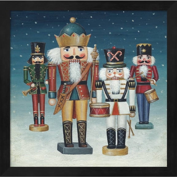 Great Art Now King Nutcrackers Snow by David Carter Brown, Framed Wall Art, 13.25W x 13.25H