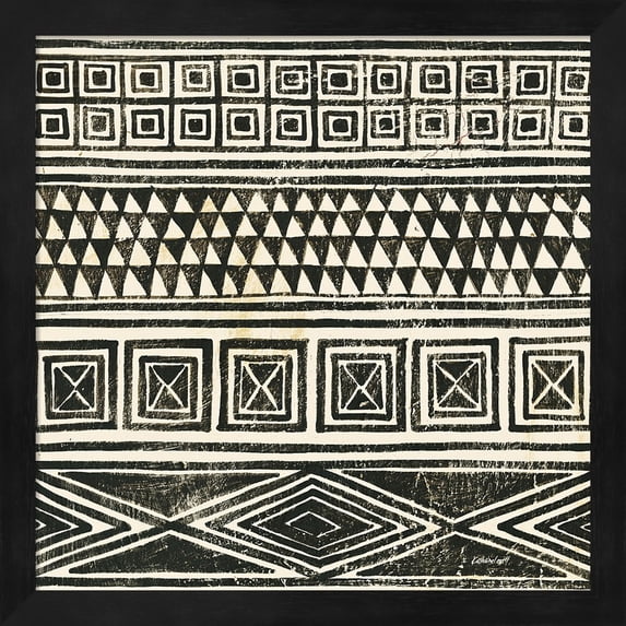 Great Art Now Kuba II BW by Kathrine Lovell Framed Wall Art 13"W x 13"H