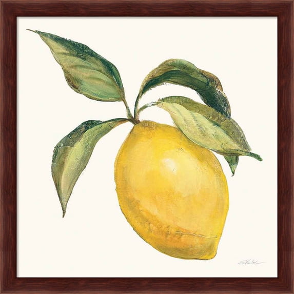 Great Art Now Le Citron on Cream by Silvia Vassileva, Framed Wall Art, 13.25W x 13.25H