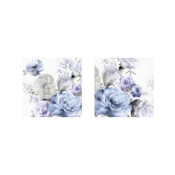 Great Art Now Light Floral by Eva Watts 2 Piece Print Art Set Each 12"W x 12"H