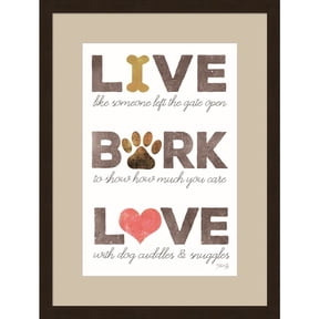 Great Art Now Live, Bark, Love by Marla Rae, Framed Wall Art, 18.25W x 24.25H