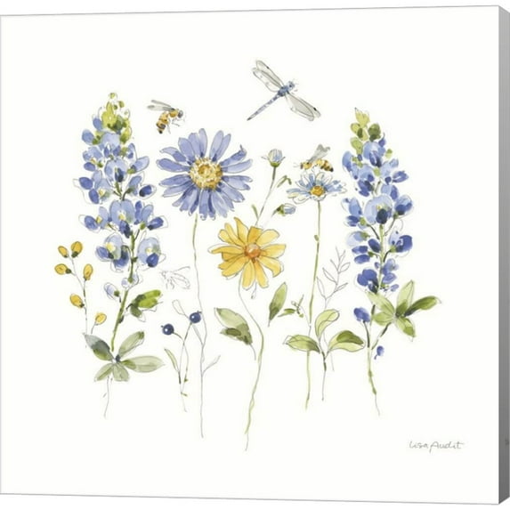 Great Art Now Lovely Blues II by Lisa Audit, Canvas Wall Art, 12W x 12H