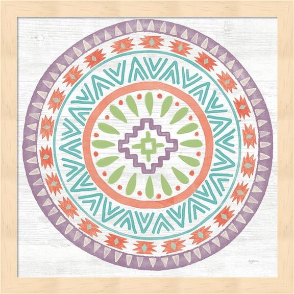 Great Art Now Lovely Llamas Mandala II by Mary Urban Framed Wall Art 13"W x 13"H