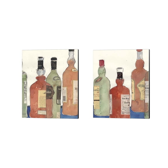 Great Art Now Malt Scotch by Sam Dixon 2 Piece Canvas Art Set Each 12W x 15H