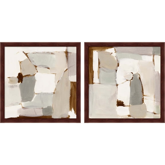 Great Art Now Mint Chip by Victoria Barnes, 2 Piece Framed Art Set Each 13"W x 13"H