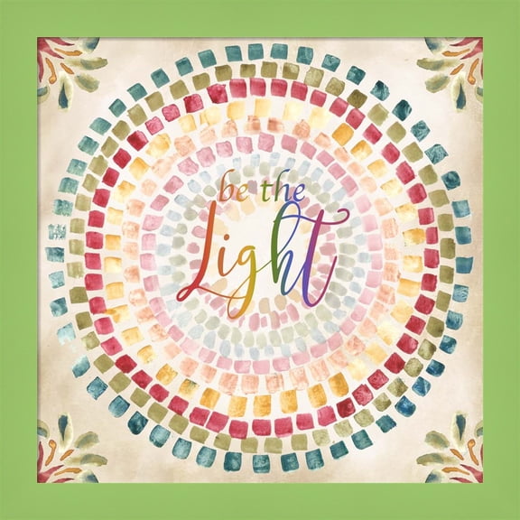 Great Art Now Mosaic Rainbow Round I by Tre Sorelle Studios, Framed Wall Art, 14W x 14H