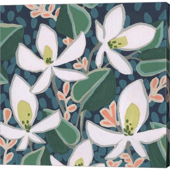 Great Art Now Night Garden I by June Erica Vess, Canvas Wall Art, 12W x 12H