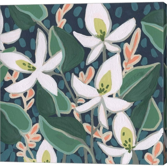 Great Art Now Night Garden II by June Erica Vess, Canvas Wall Art, 12W x 12H