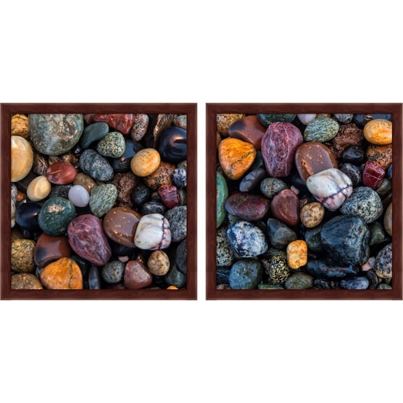 Great Art Now Ocean Rocks by Andy Amos, 2 Piece Framed Art Set Each 13"W x 13"H