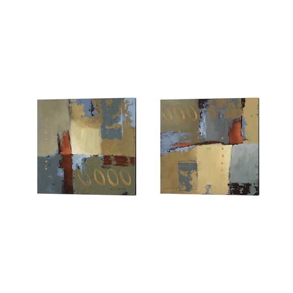 Great Art Now On the Boulevard by Lanie Loreth 2 Piece Canvas Art Set Each 14"W x 14"H