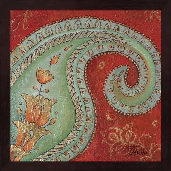 Great Art Now Paisley Wave I by Patricia Pinto Framed Wall Art 13"W x 13"H