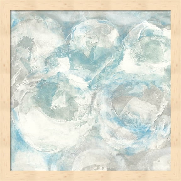 Great Art Now Pale Blue Circles III by Chris Paschke Framed Wall Art 13"W x 13"H