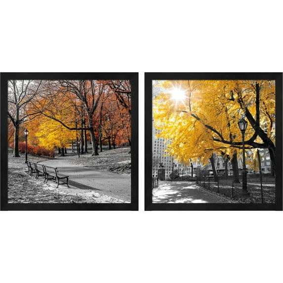 Great Art Now Park Pretty by Assaf Frank, 2 Piece Framed Art Set Each 13"W x 13"H