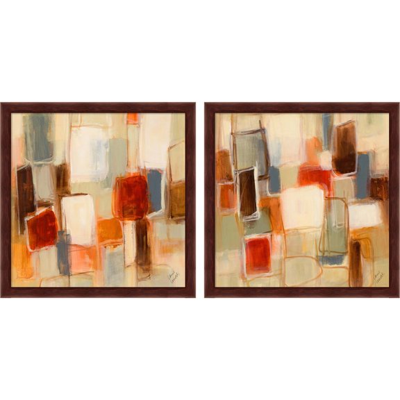 Great Art Now Peaceful Prelude Square by Lanie Loreth, 2 Piece Framed Art Set Each 13"W x 13"H