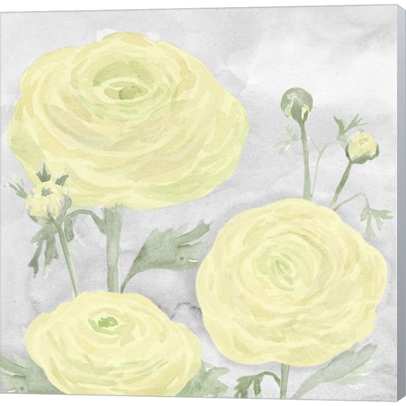 Great Art Now Peaceful Repose Gray & Yellow I by Tara Reed, Canvas Wall Art, 24W x 24H