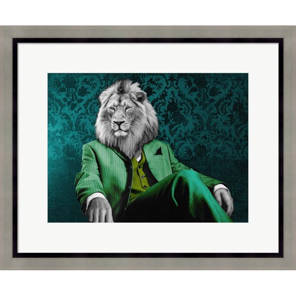 Great Art Now Pensive Leader (Pop Version) by VizLab, Framed Wall Art, 23W x 19H