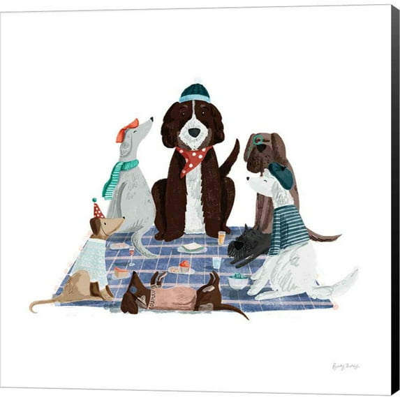 Great Art Now Picnic Pets Dogs I by Becky Thorns, Canvas Wall Art, 12W x 12H