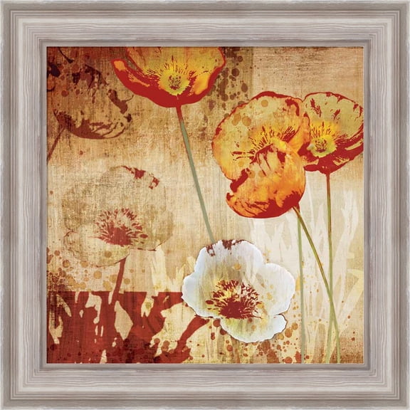 Great Art Now Poppy Heat I by Tandi Venter, Framed Wall Art, 20W x 20H