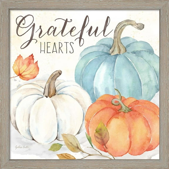 Great Art Now Pumpkin Patch Sentiment I-Gather by Cynthia Coulter, Framed Wall Art, 13W x 13H