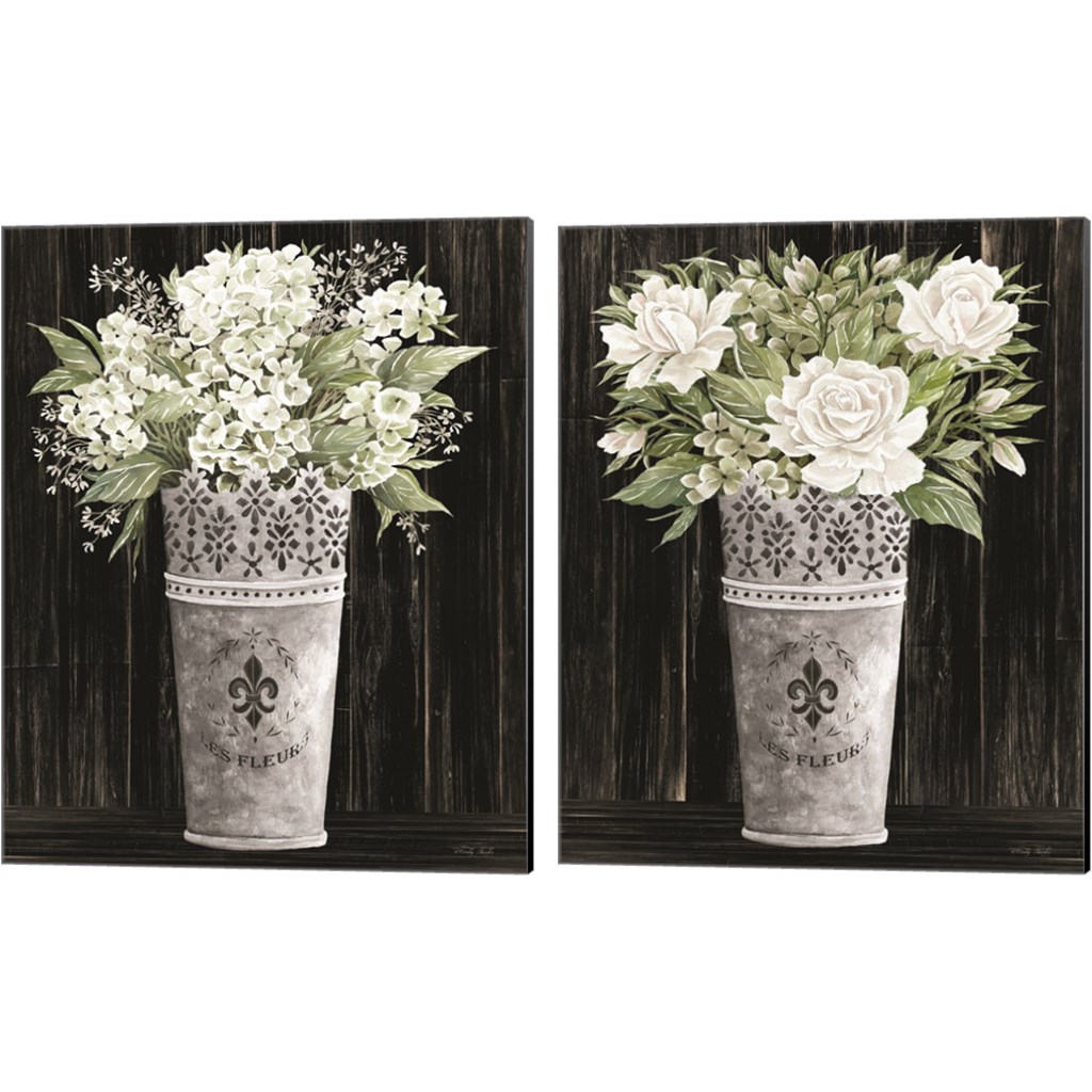 Great Art Now Punched Tin Floral by Cindy Jacobs 2 Piece Canvas Art Set ...