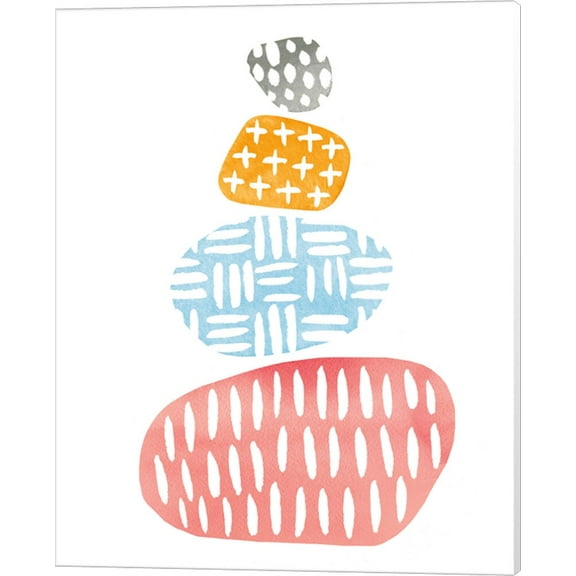 Great Art Now River Stones I Bright by Moira Hershey Canvas Wall Art 16W x 20H