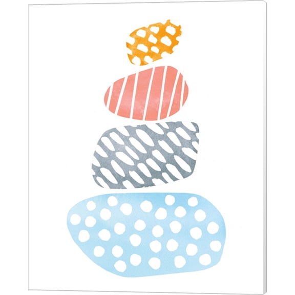 Great Art Now River Stones II Bright by Moira Hershey Canvas Wall Art 16W x 20H