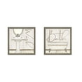thumbnail image 1 of Great Art Now Rustic Bath Wash by Tara Reed, 2 Piece Framed Art Set Each 13.5W x 13.5H, 1 of 4